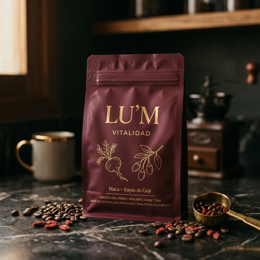 Lu'm Vitalidad — Café funcional con Maca y Bayas de Goji